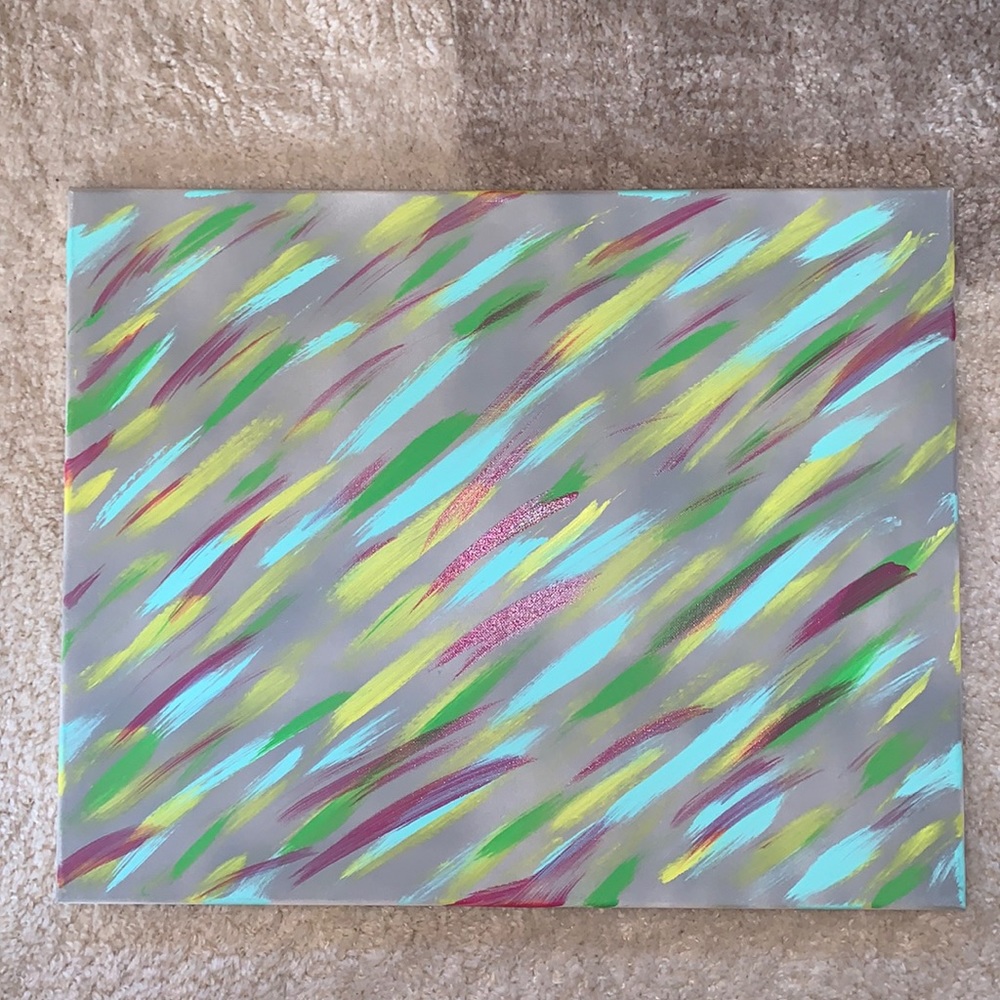 Original acrylic painting titled SPRING STORM. 16 x 20 on canvas